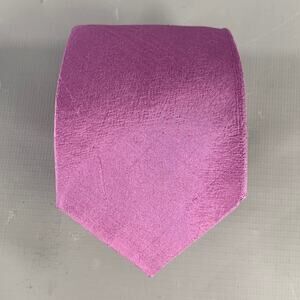 DANIELE ALESSANDRINI Purple Lilac Textured Silk Tie